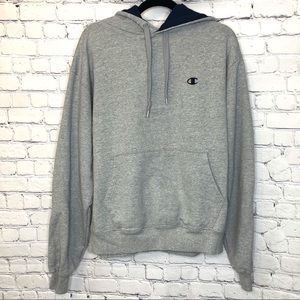 Champion Gray Hoodie Pullover Hooded Sweatshirt